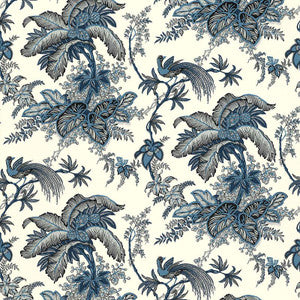 Coconut Grove Lapis 5004050 by Schumacher Designer Wallpaper