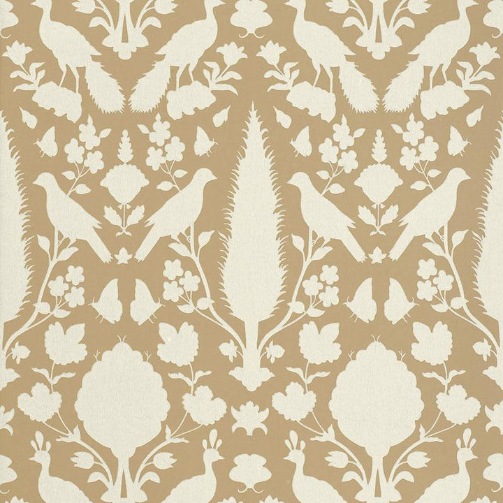 Chenonceau Fawn 5004121 by Schumacher Designer Wallpaper Exuberant Prints 13.5" - Swanky Fabrics -
