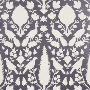 Chenonceau Charcoal 5004123 by Schumacher Designer Wallpaper