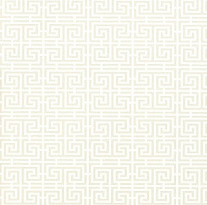 Chinois Fret Alabaster 5004160 by Schumacher Designer Wallpaper