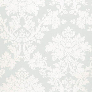 Tierni Damask Robin'S Egg 5004463 by Schumacher Designer Wallpaper