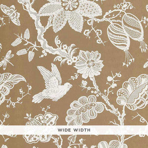 Bali Vine Mocha 5005002 by Schumacher Designer Wallpaper