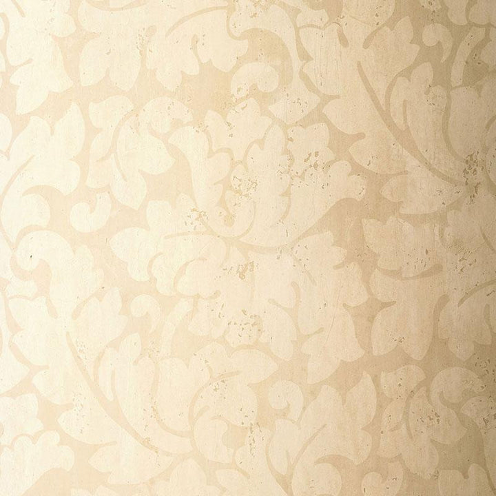 Tolomei Damask Cream 5003690 by Schumacher Designer Wallpaper Palazzo 13.5" - Swanky Fabrics -