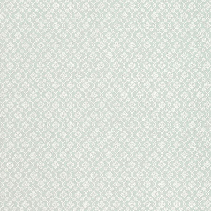Harbury Trellis Aqua 5004142 by Schumacher Designer Wallpaper Simply Charming 13.5" - Swanky Fabrics -