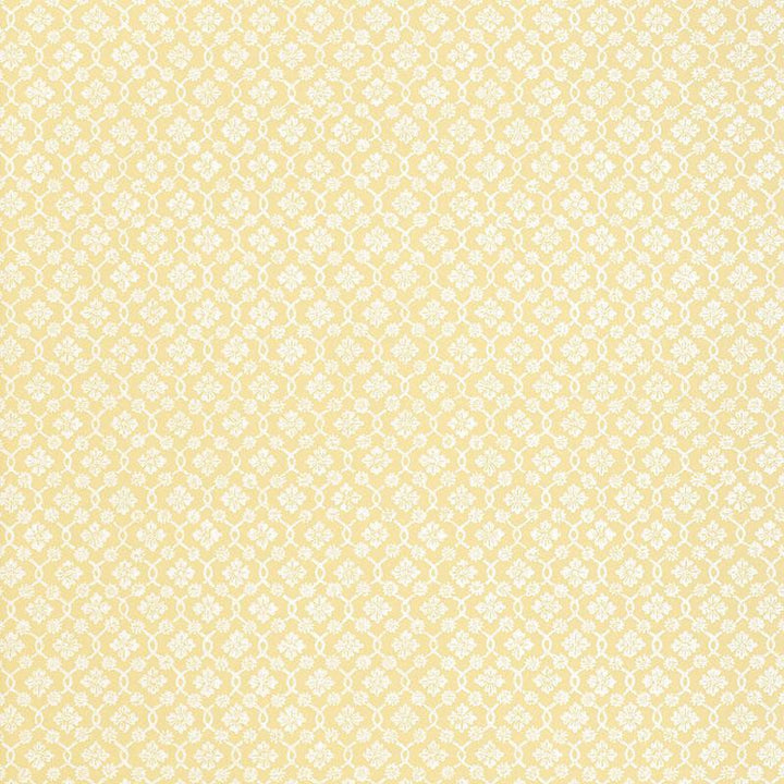 Harbury Trellis Buttercup 5004144 by Schumacher Designer Wallpaper Simply Charming 13.5" - Swanky Fabrics -