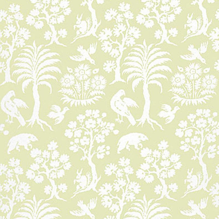 Palm Damask Willow 5004352 by Schumacher Designer Wallpaper Greenhouse 13.5" - Swanky Fabrics -