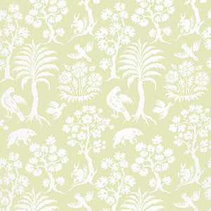 Palm Damask Willow 5004352 by Schumacher Designer Wallpaper