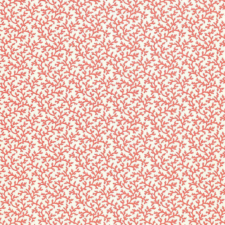 Coral Vine Garnet 5004415 by Schumacher Designer Wallpaper Simply Charming 4.5" - Swanky Fabrics -