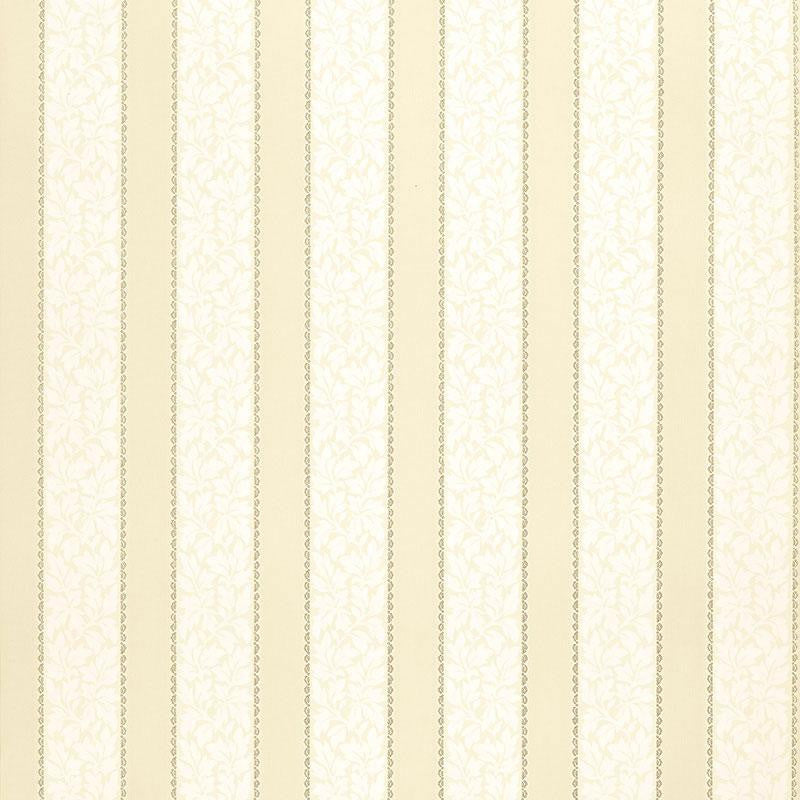 Wallis Stripe Bone 5004431 by Schumacher Designer Wallpaper Simply Charming 4.5" - Swanky Fabrics -