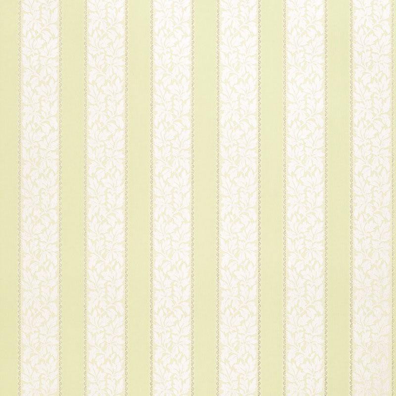 Wallis Stripe Celery 5004433 by Schumacher Designer Wallpaper Simply Charming 4.5" - Swanky Fabrics -