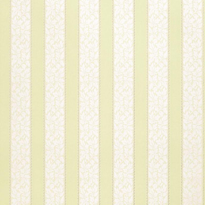 Wallis Stripe Celery 5004433 by Schumacher Designer Wallpaper Simply Charming 4.5" - Swanky Fabrics -