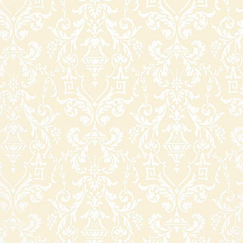 Lido Damask Beige 5004480 by Schumacher Designer Wallpaper Greenhouse 9.0" - Swanky Fabrics -