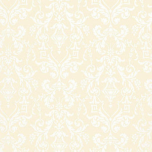 Lido Damask Beige 5004480 by Schumacher Designer Wallpaper