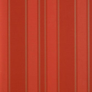 Morgan Stripe Coral 5004563 by Schumacher Designer Wallpaper