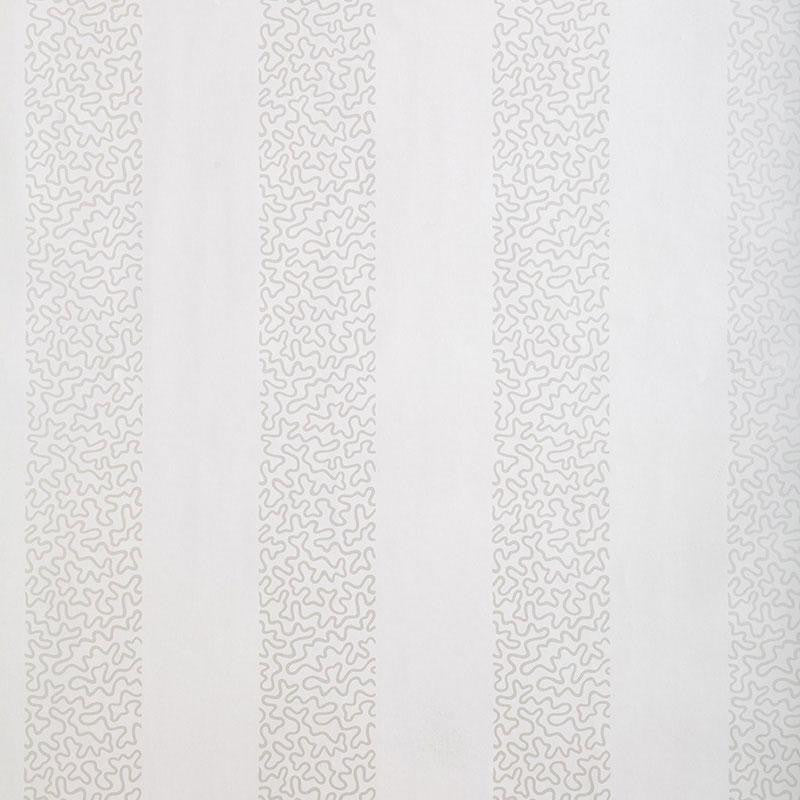 Beekman Stripe Pearl 5004570 by Schumacher Designer Wallpaper Essential 6.75" - Swanky Fabrics -
