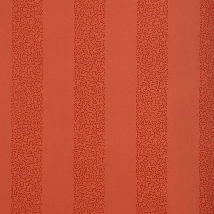 Beekman Stripe Coral 5004572 by Schumacher Designer Wallpaper Chroma 6.75" - Swanky Fabrics -