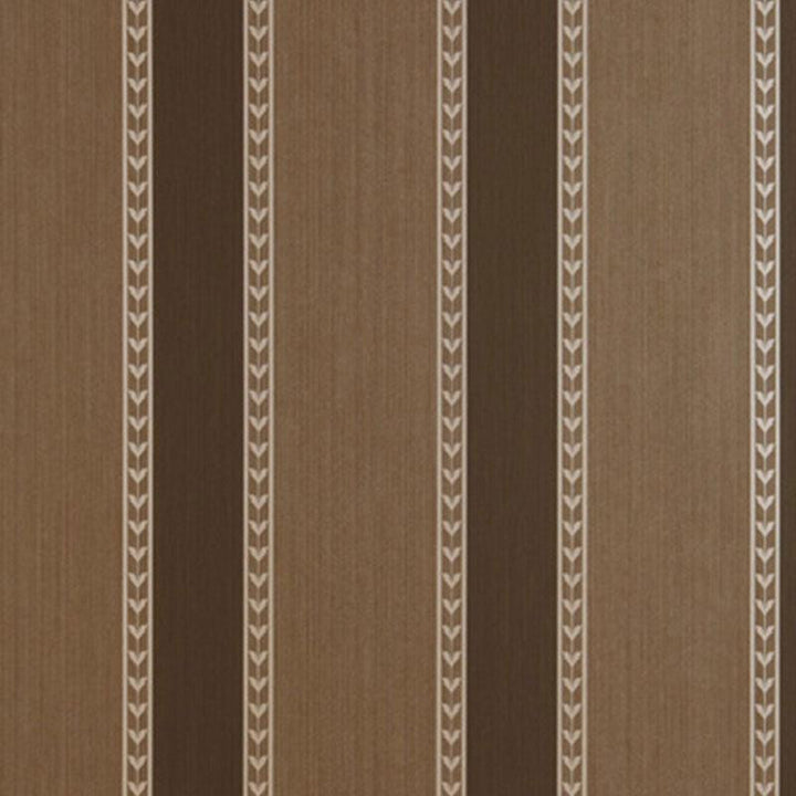Lansdowne Strie Stripe Truffle 5004623 by Schumacher Designer Wallpaper Essential 9.0" - Swanky Fabrics -