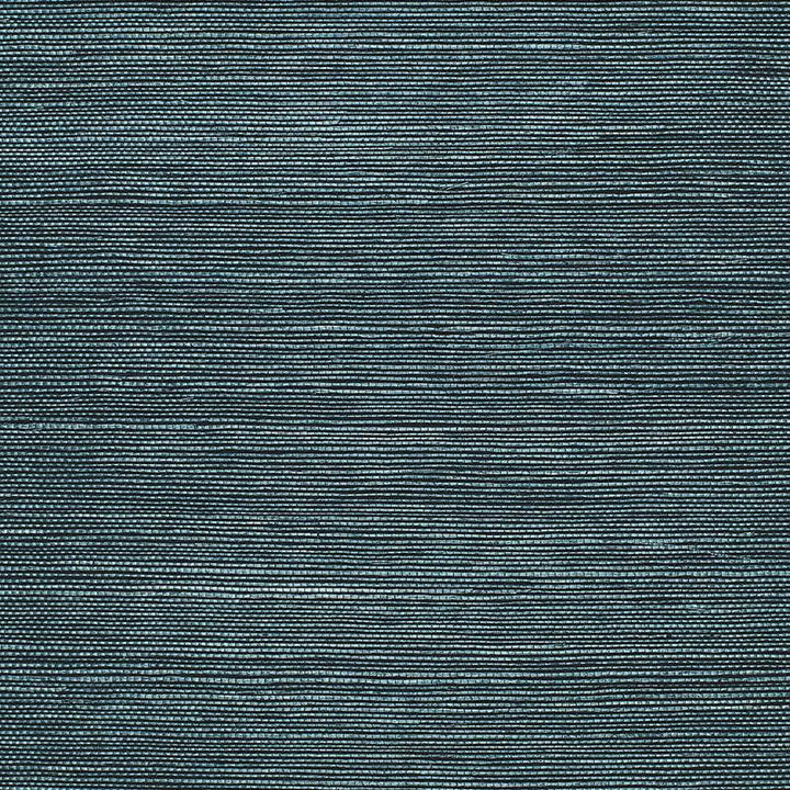 Haruki Sisal Peacock 5004712 by Schumacher Designer Wallpaper Essential - Swanky Fabrics -