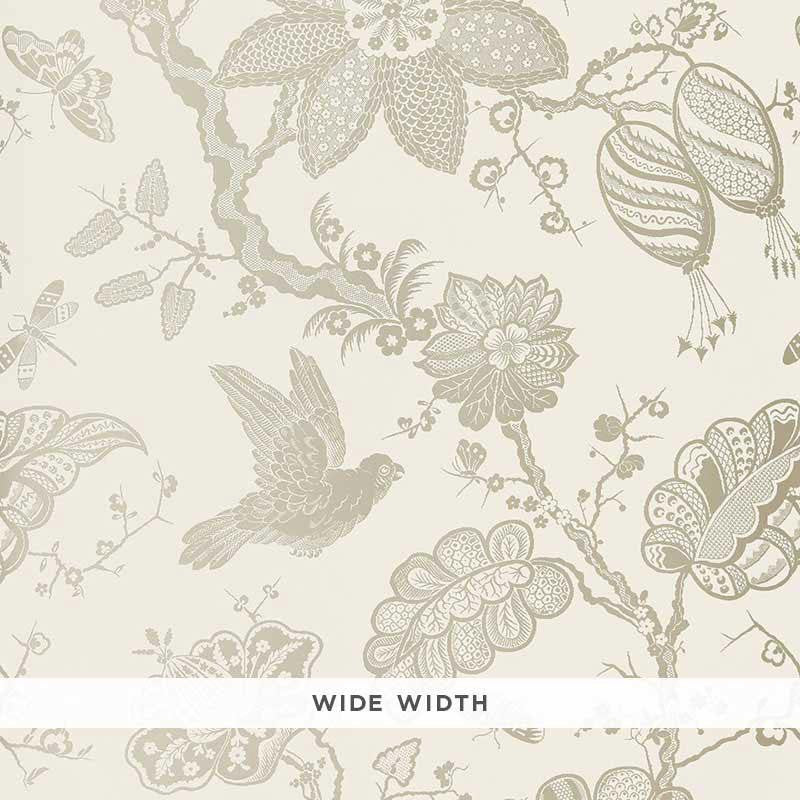 Bali Vine Platinum 5005000 by Schumacher Designer Wallpaper Modern Nature 54.0" - Swanky Fabrics -