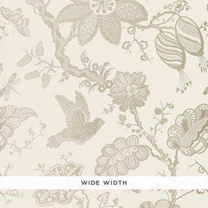 Bali Vine Platinum 5005000 by Schumacher Designer Wallpaper
