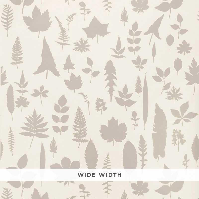 Leaves Platinum 5005020 by Schumacher Designer Wallpaper Modern Nature 54.0" - Swanky Fabrics -