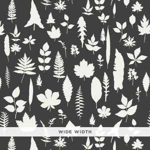 Leaves Graphite 5005023 by Schumacher Designer Wallpaper