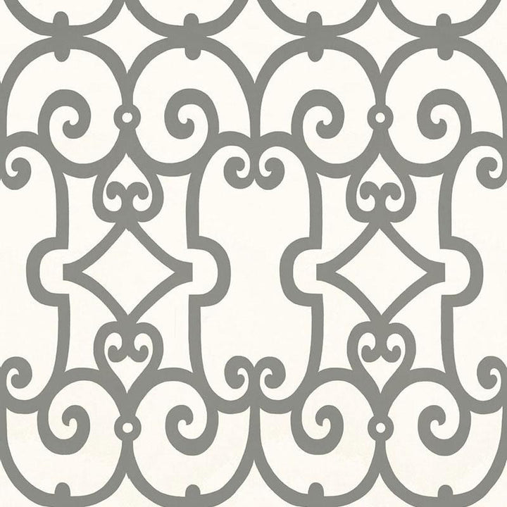 Manor Gate Charcoal 5005053 by Schumacher Designer Wallpaper Modern Nature 13.5" - Swanky Fabrics -