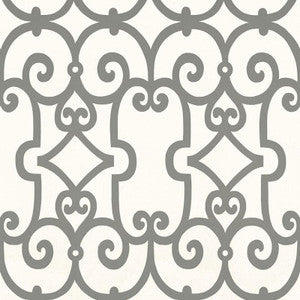 Manor Gate Charcoal 5005053 by Schumacher Designer Wallpaper