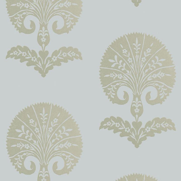 Ottoman Flower Heliotrope 5005082 by Schumacher Designer Wallpaper Modern Nature 27.0" - Swanky Fabrics -