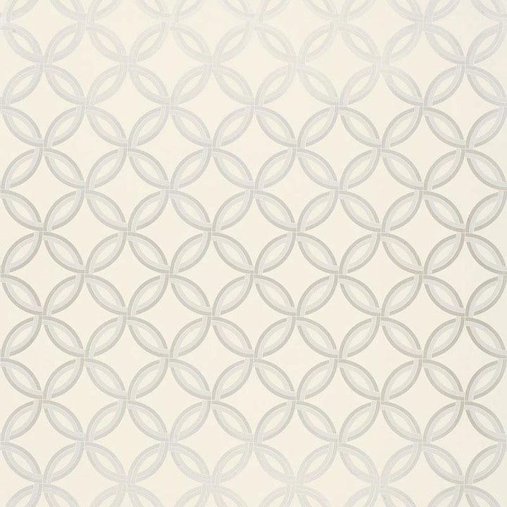 Spherica Silver 5005131 by Schumacher Designer Wallpaper Modern Nature 4.5" - Swanky Fabrics -