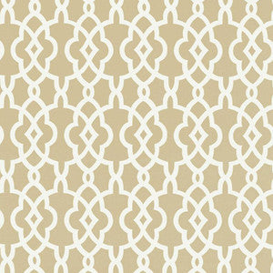 Summer Palace Fret Sand 5005140 by Schumacher Designer Wallpaper