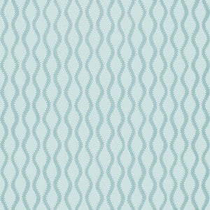 Ribbon Wave Aqua 5005162 by Schumacher Designer Wallpaper