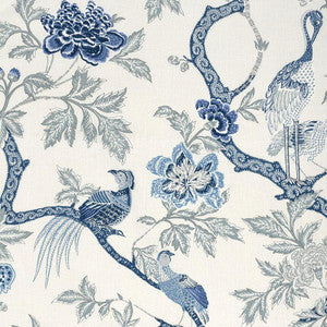 Arbre Chinois Porcelain 174081 by Schumacher Designer Fabric