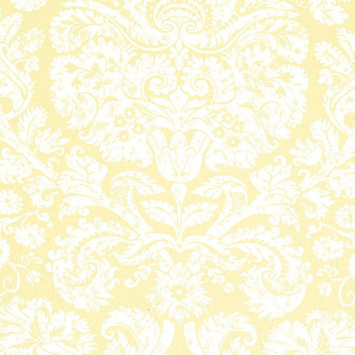 Barresa Damask Maize 174130 by Schumacher Designer Fabric Classic Prints 27.0" - Swanky Fabrics -