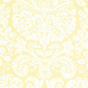Barresa Damask Maize 174130 by Schumacher Designer Fabric