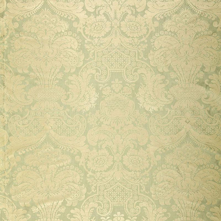 Padova Damask Print Sea Glass 174420 by Schumacher Designer Fabric Classic Prints 26.0" - Swanky Fabrics -