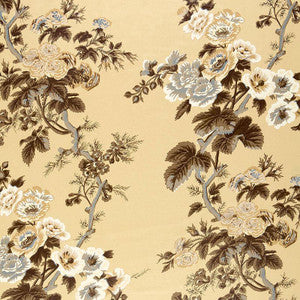 Pyne Hollyhock Tobacco 174451 by Schumacher Designer Fabric