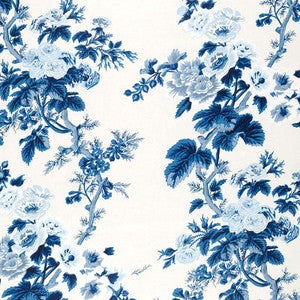 Pyne Hollyhock Indigo 174452 by Schumacher Designer Fabric