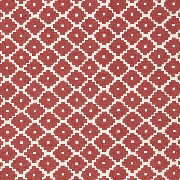 Ziggurat Ruby 174484 by Schumacher Designer Fabric Tessera I Small Patterns 4.5" - Swanky Fabrics -