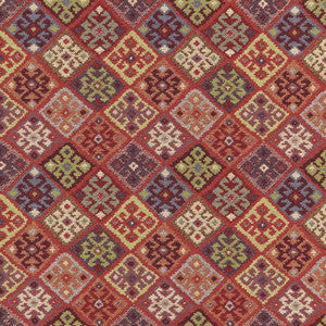 Kilim Weave Carmine 67142 by Schumacher Designer Fabric