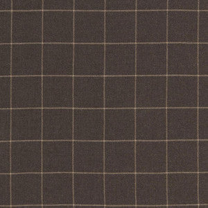 Bancroft Wool Plaid Sable 66770 by Schumacher Designer Fabric