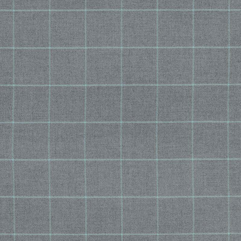 Bancroft Wool Plaid Oxford Grey 66773 by Schumacher Designer Fabric Luxe Lodge 4.0" - Swanky Fabrics -