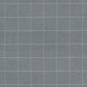 Bancroft Wool Plaid Oxford Grey 66773 by Schumacher Designer Fabric