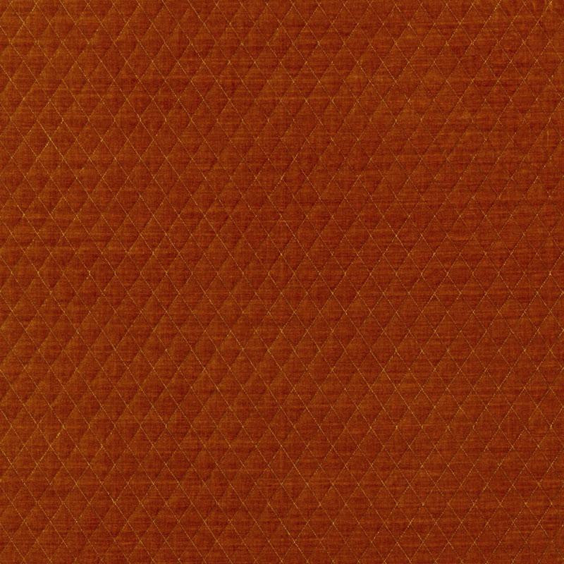Paley Quilted Velvet Chinese Orange 66925 by Schumacher Designer Fabric Chroma 1.0" - Swanky Fabrics -