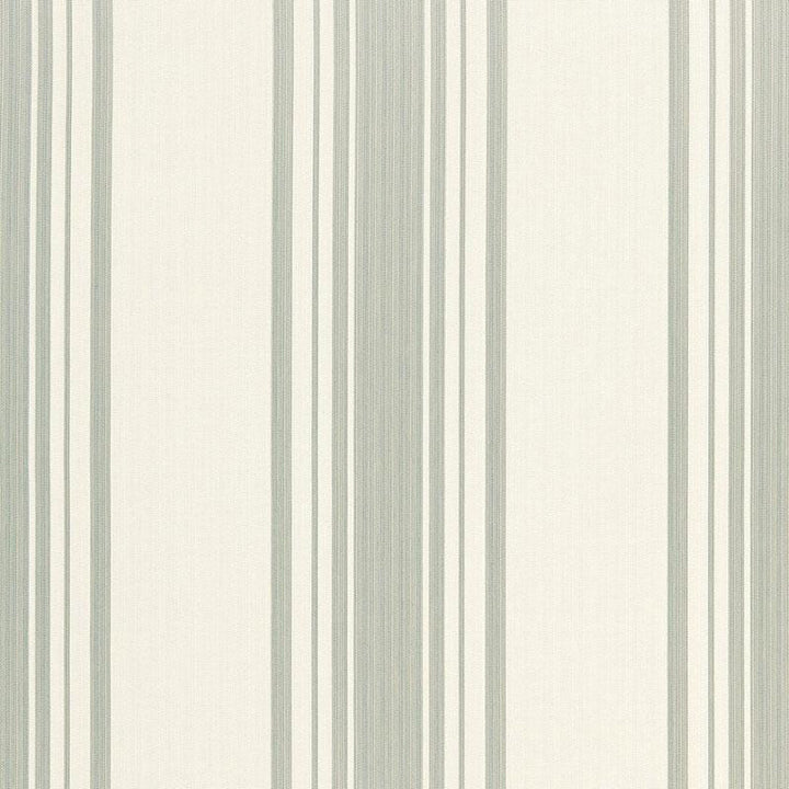 Carnegie Cotton Stripe Nickel 67020 by Schumacher Designer Fabric Chroma 13.5" - Swanky Fabrics -
