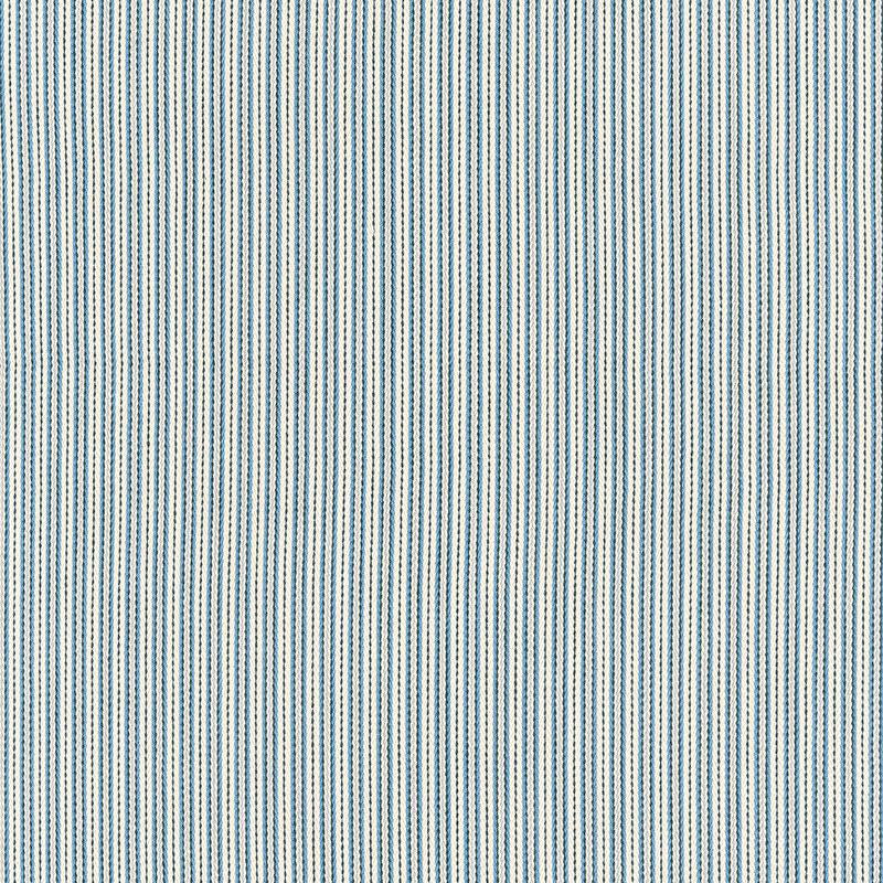 Baker Cotton Stripe Ivory/Chambray/Indigo 63003 by Schumacher Designer Fabric Essentials: Classic Stripes - Swanky Fabrics -
