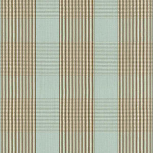 Avon Gingham Plaid Mocha/Aqua 63023 by Schumacher Designer Fabric