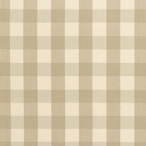 Camden Cotton Check Beige 63031 by Schumacher Designer Fabric