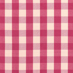 Camden Cotton Check Raspberry 63035 by Schumacher Designer Fabric