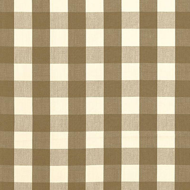 Camden Cotton Check Mocha 63040 by Schumacher Designer Fabric Revisits Of Popular Patterns 3.0" - Swanky Fabrics -